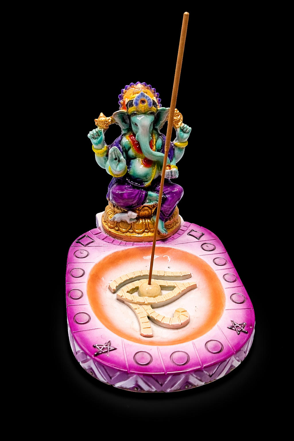 Incensario Ganesha y Ojo de Horus - Rosa