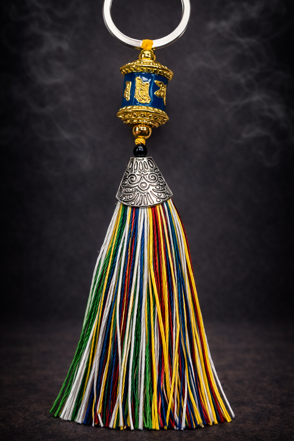 Llavero Rueda de Rezo Tibetana - Azul