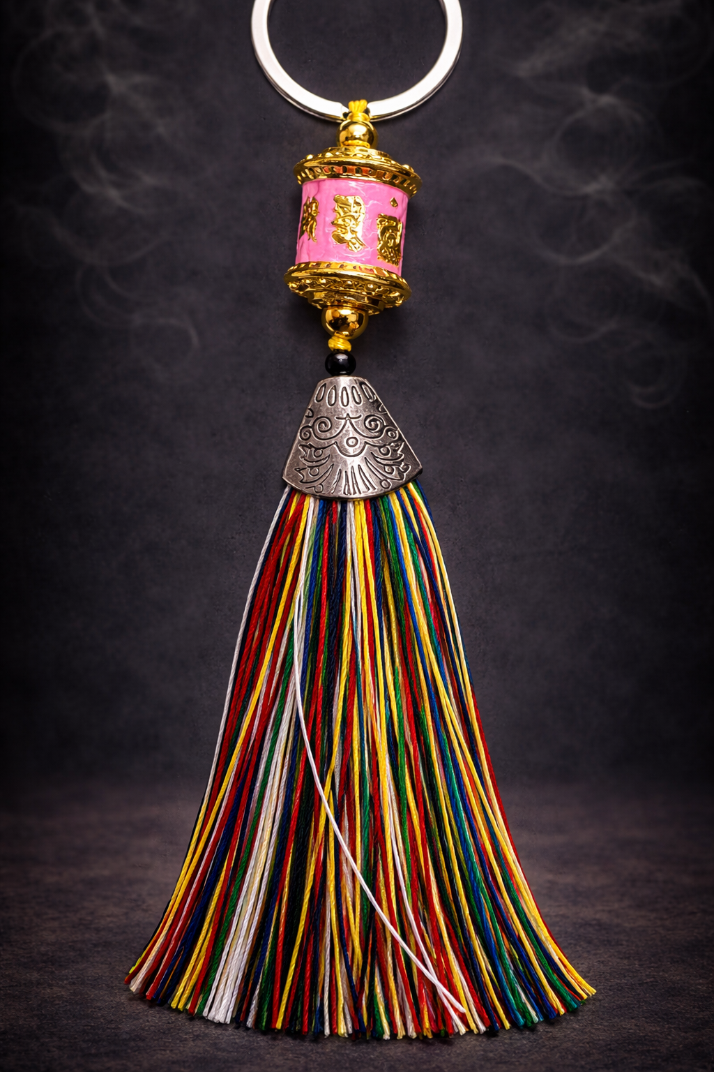 Llavero Rueda de Rezo Tibetana - Rosa