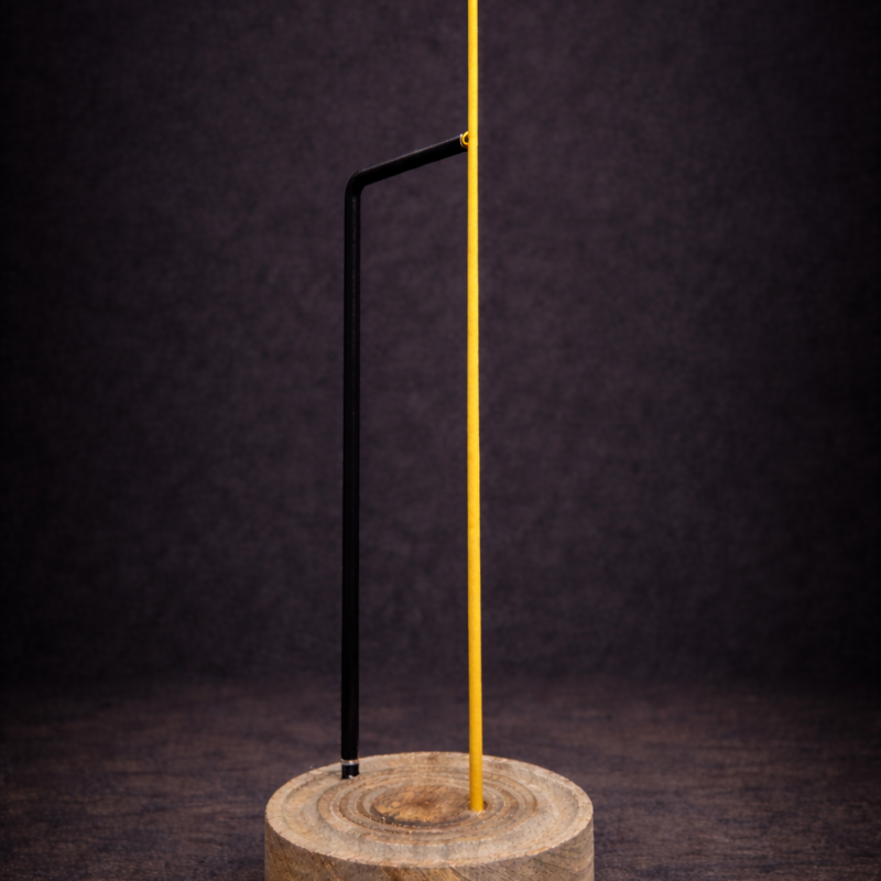 Porta Incienso Vertical con Base Madera