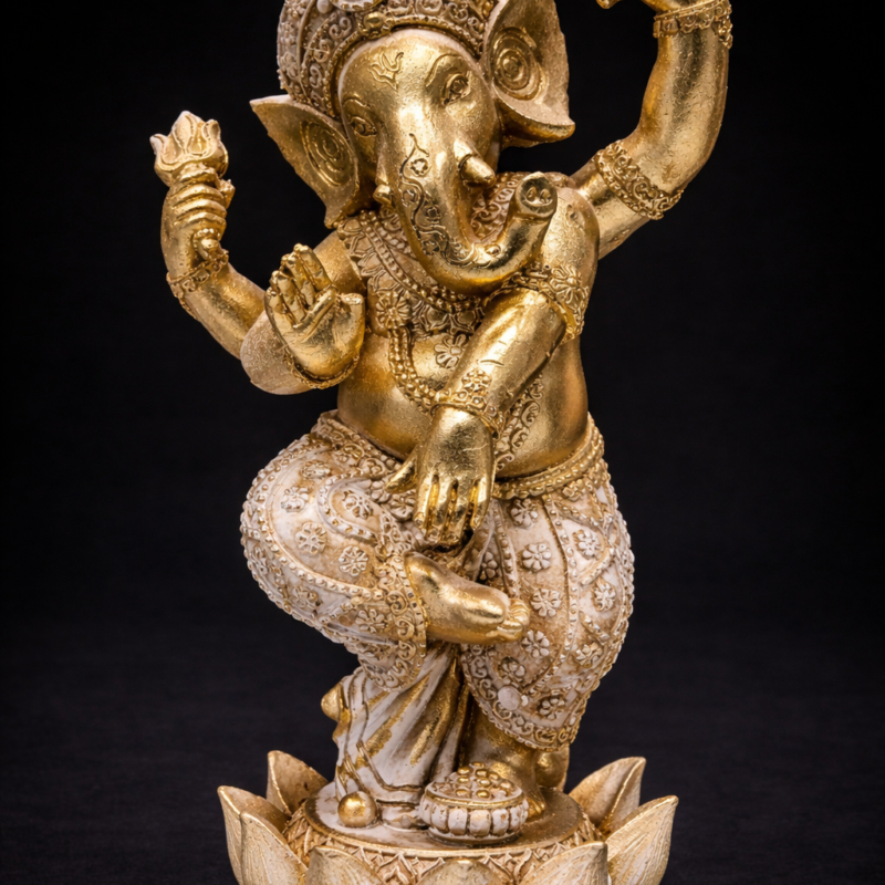 Ganesha Dorada en Pie (23 cm)