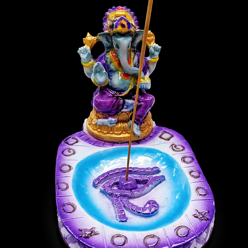 Incensario Ganesha y Ojo de Horus - Morado