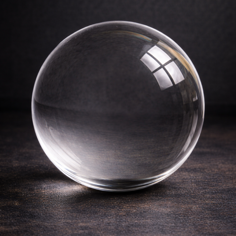 Bola de Cristal 8cm Diámetro (Sin Peana)