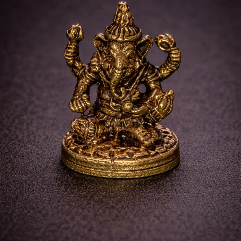 Mini Figura Bronce Ganesha - 2 cm (Mod 2)