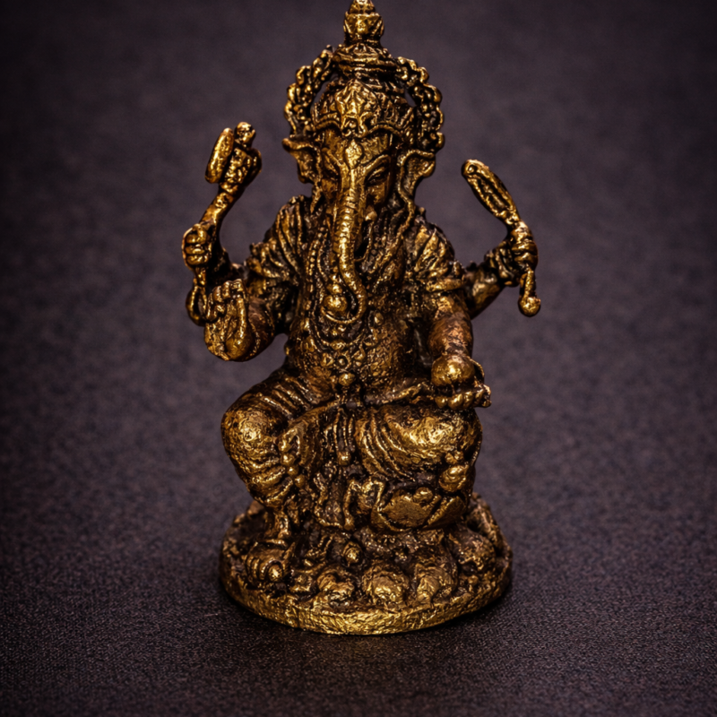 Mini Figura Bronce Ganesha - 3 cm (Mod 3)