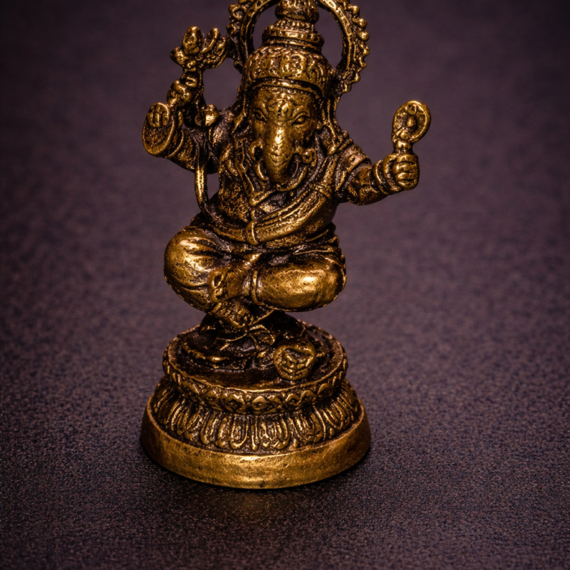 Mini Figura Bronce Ganesha - 3 cm (Mod 5)