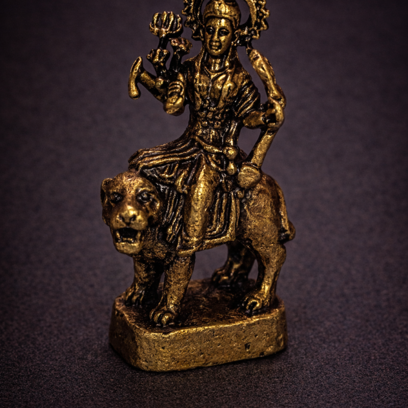 Mini Figura Bronce Diosa Durga - 3 cm