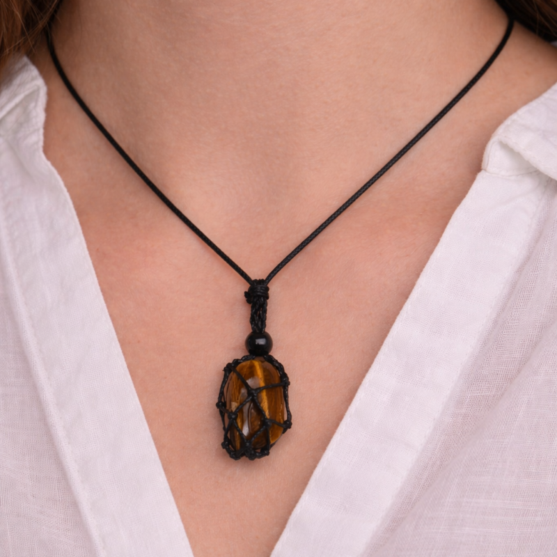 Collar Porta Minerales Ajustable (No incluye Mineral)