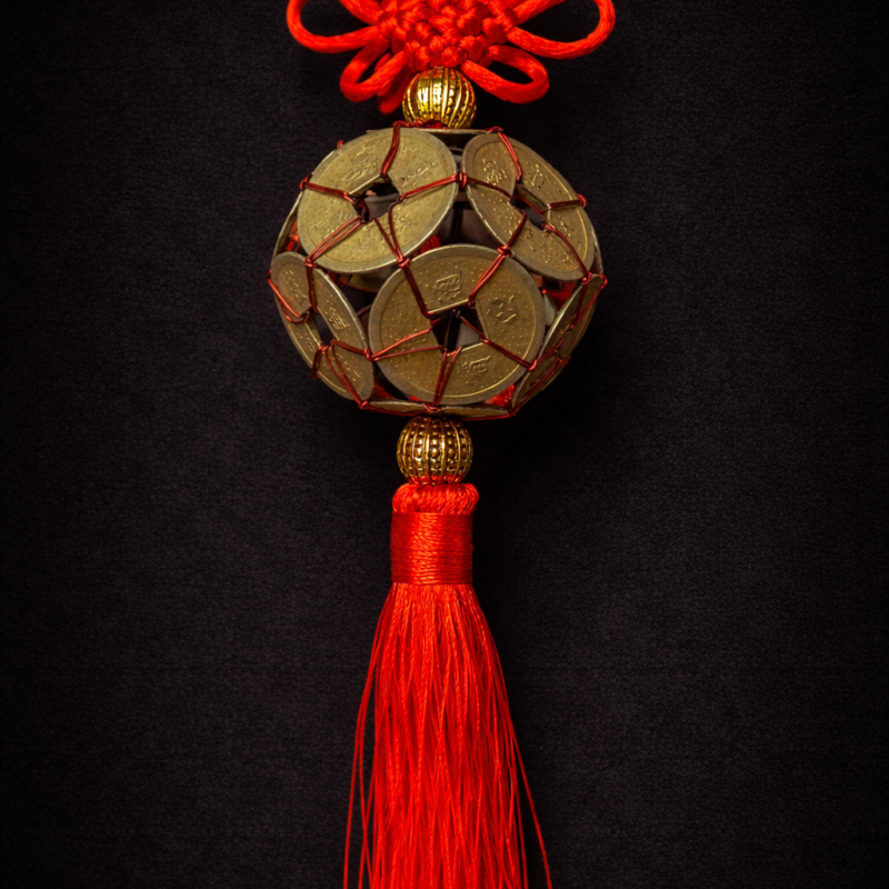Colgador Feng Shui Bola de Monedas Chinas