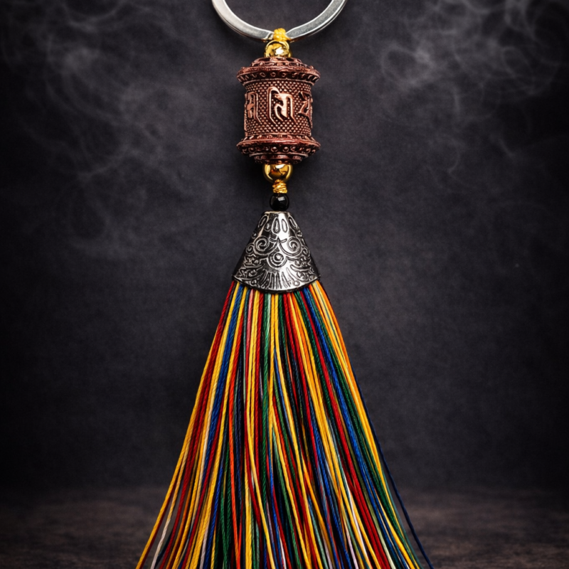 Llavero Rueda de Rezo Tibetana - Bronce