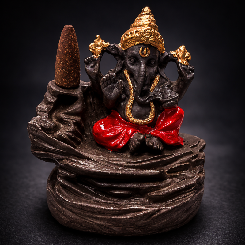 Fuente de Reflujo Ganesha Rojo/Dorado