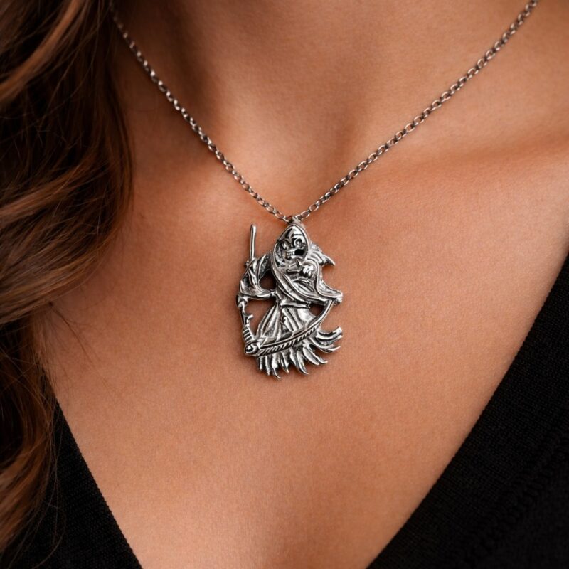 Colgante Santa Muerte (Mod 4) - Acero Inoxidable