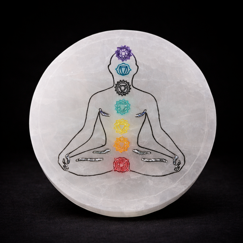Placa Selenita 10 cm (Chakras)
