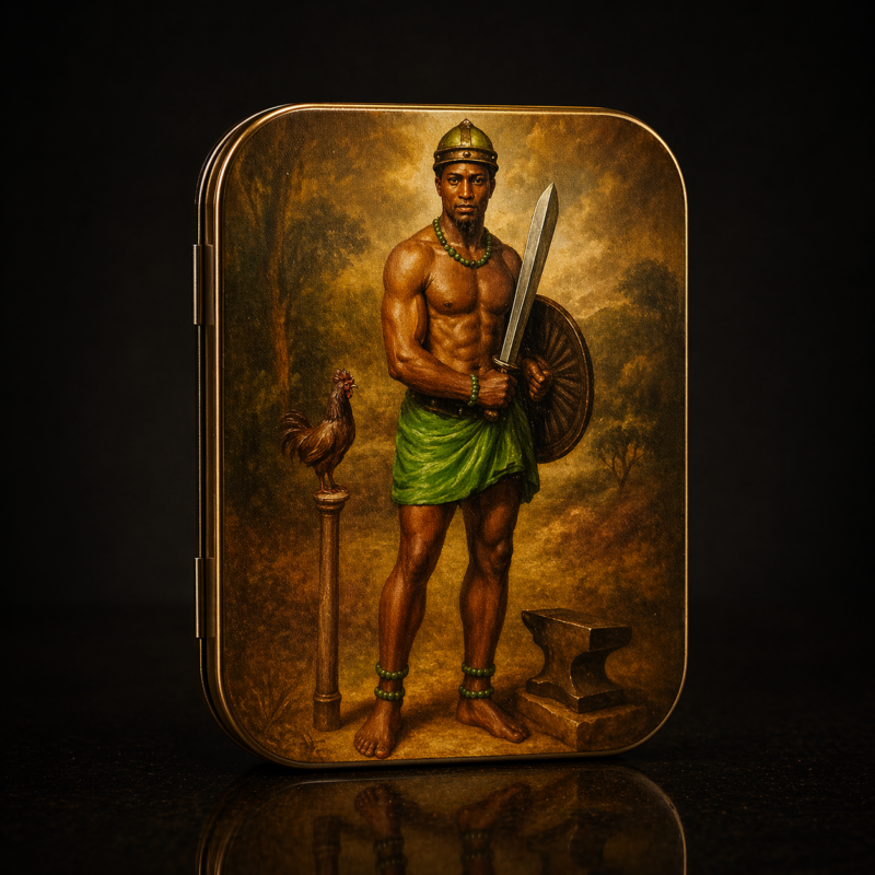 Mini Figura en Lata Ogún (5 cm)