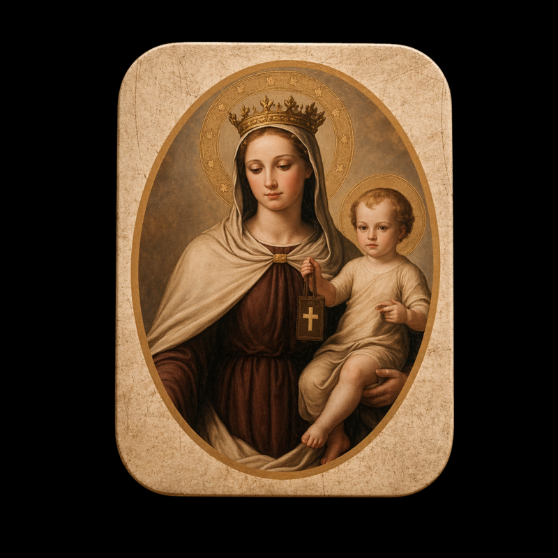 Mini Figura en Lata Virgen del Carmen (5 cm)