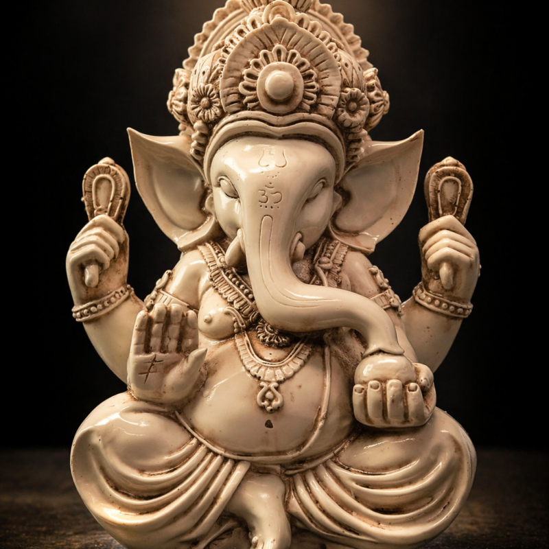 Figura Ganesha 40cm Color Marfil