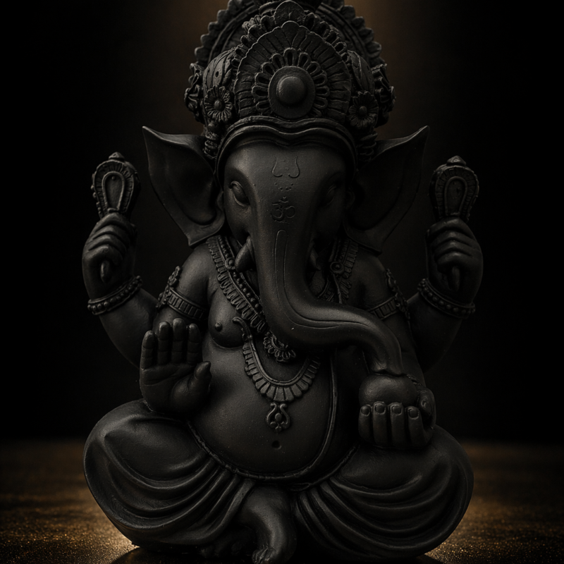 Figura Ganesha 40cm Color Negro