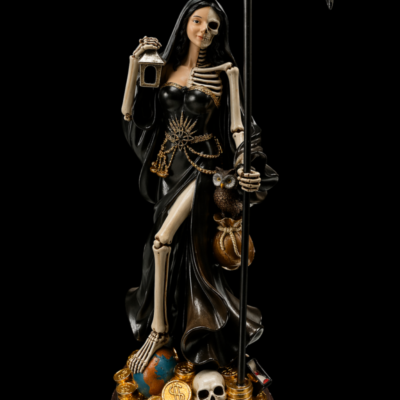 Santa Muerte Encarnada Negra - 36 cm