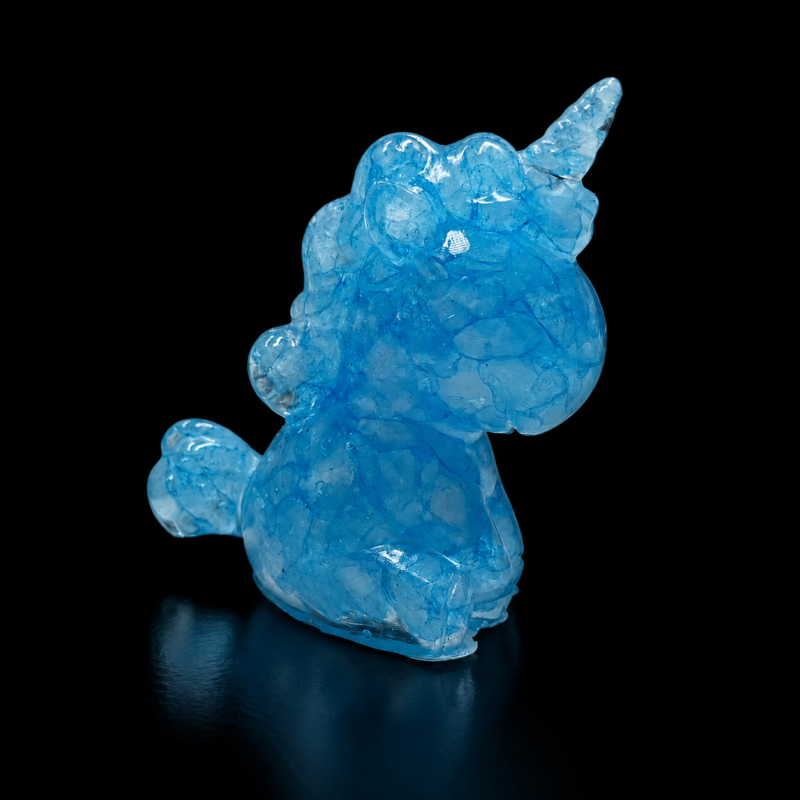 Unicornio Orgonita Cuarzo Azul