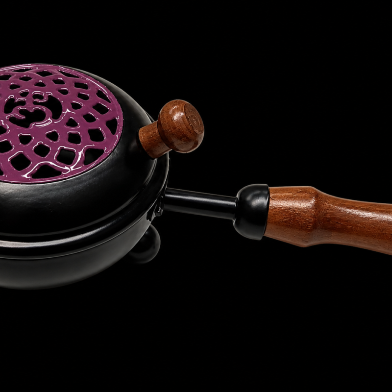 Quemador Chakras (Morado) y Mango de Madera 21 cm