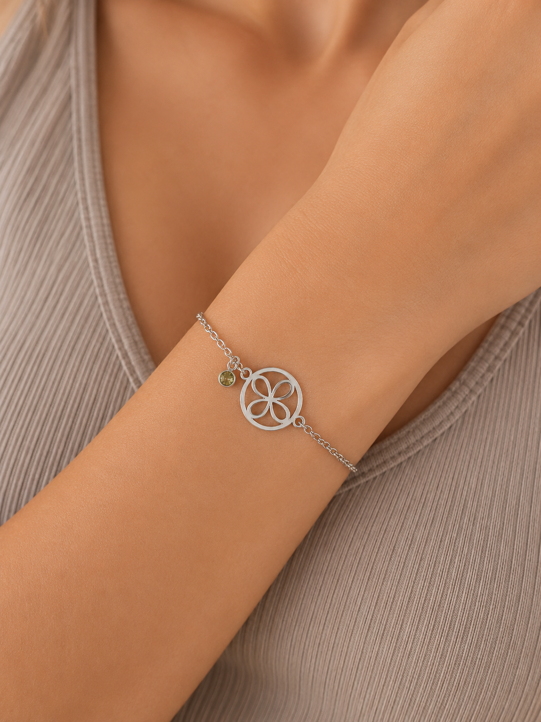 Pulsera Flor de la Vida con Circonita – Plata de Ley