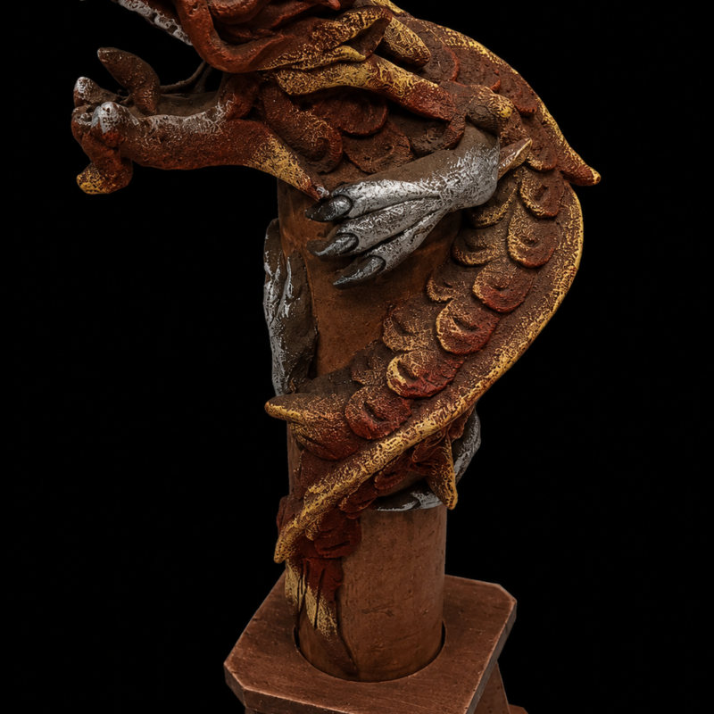 Incensario de Madera Dragon Rojo