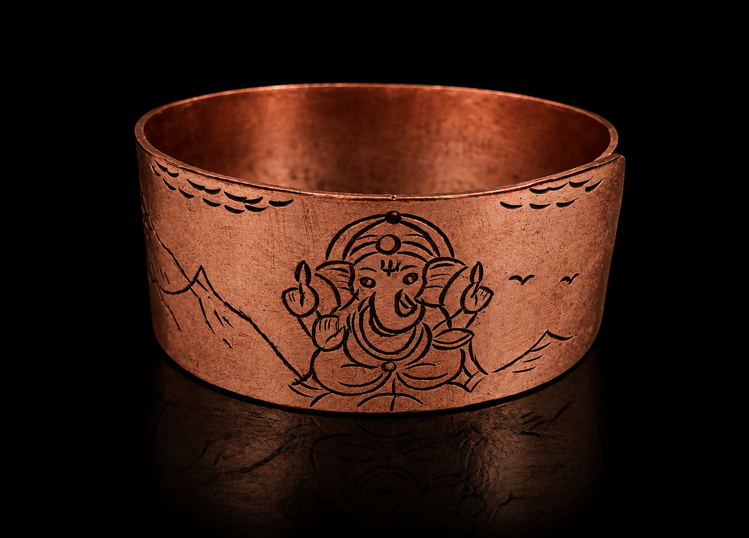 Pulsera de Cobre con Shiva, Parvati y Ganesha - Imagen 2