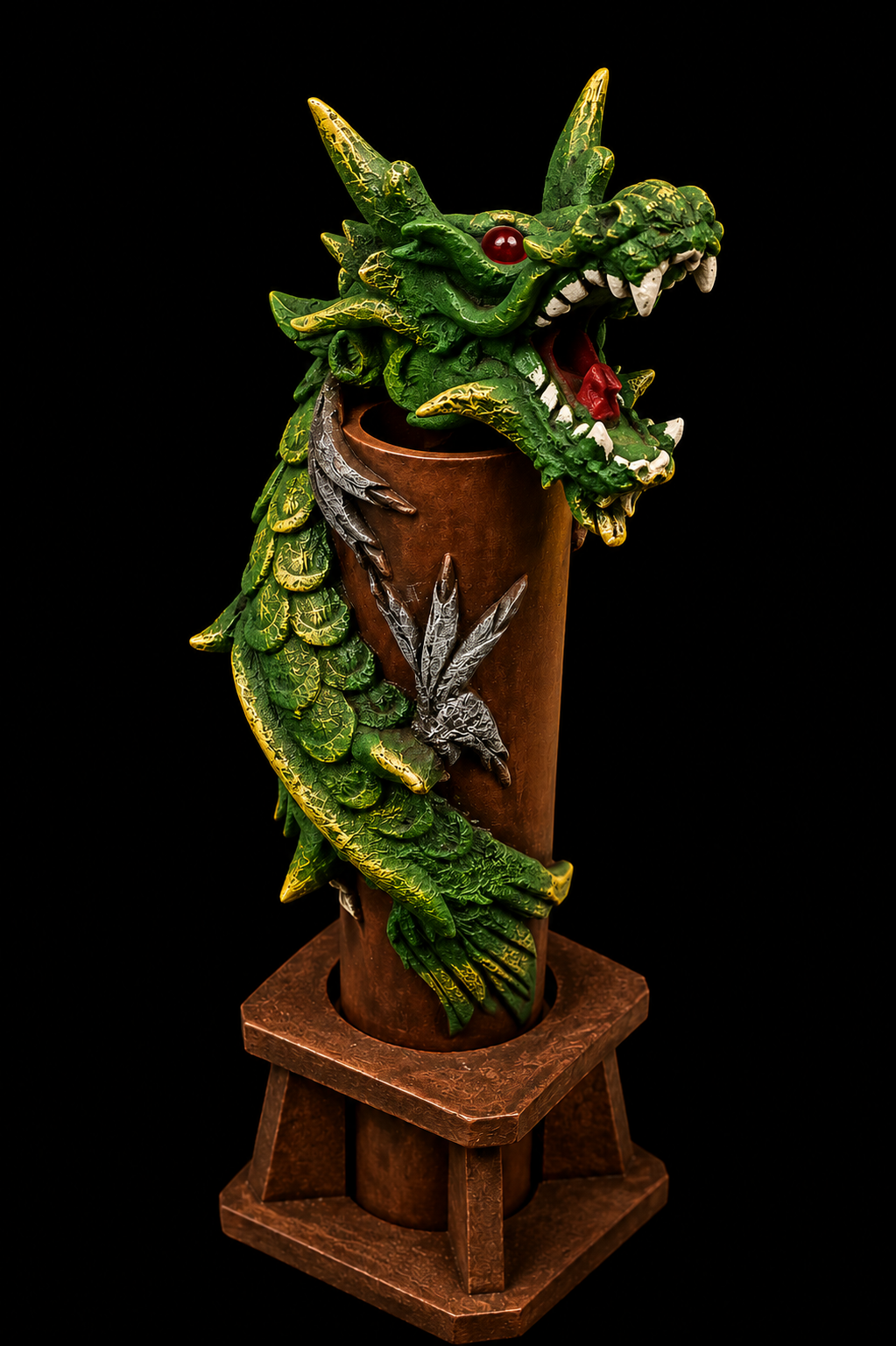 Incensario de Madera Dragon Verde