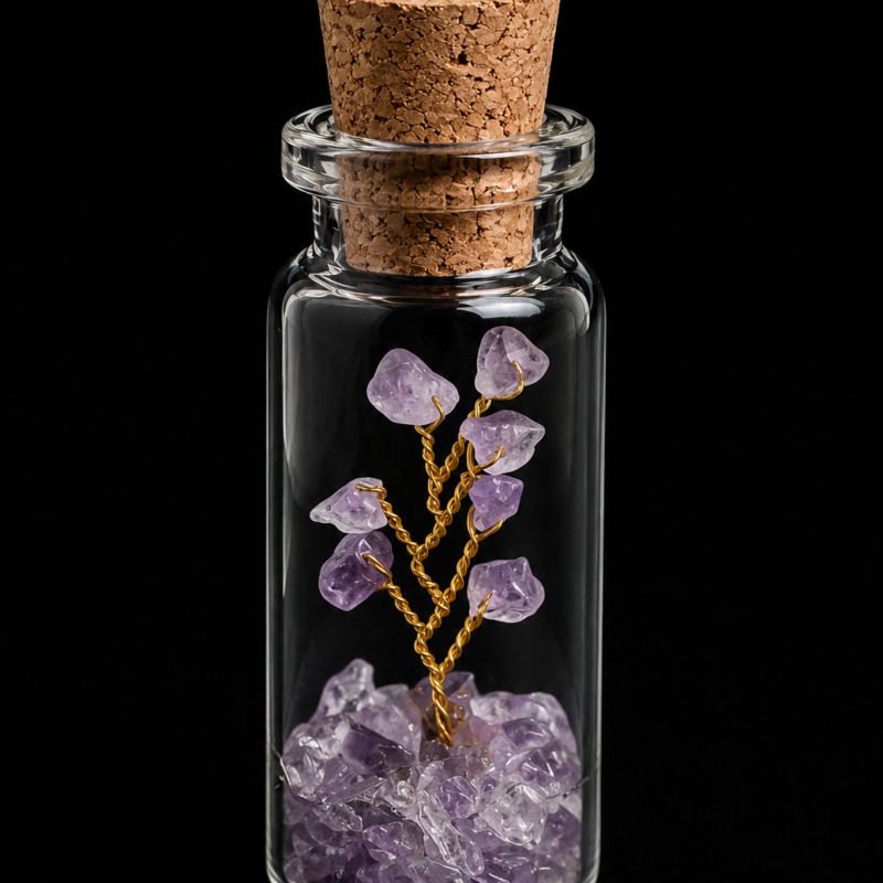 Botellita con Árbol de Amatista