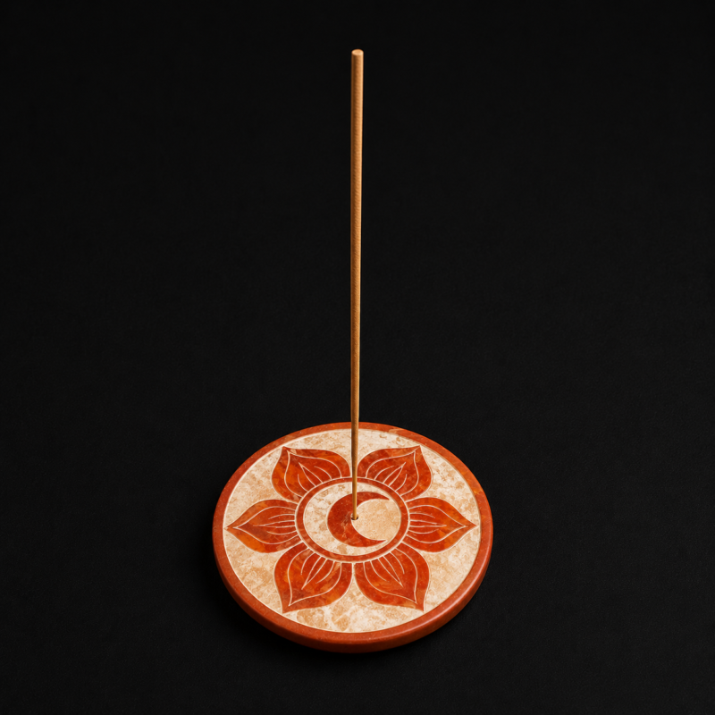 Porta Incienso Mármol (Naranja)