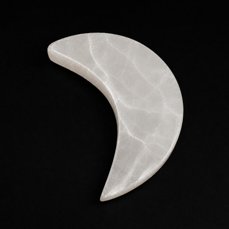 Luna Pequeña de Selenita - 7 cm