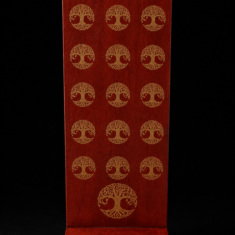Porta Incienso Madera Vertical - Árbol de la Vida