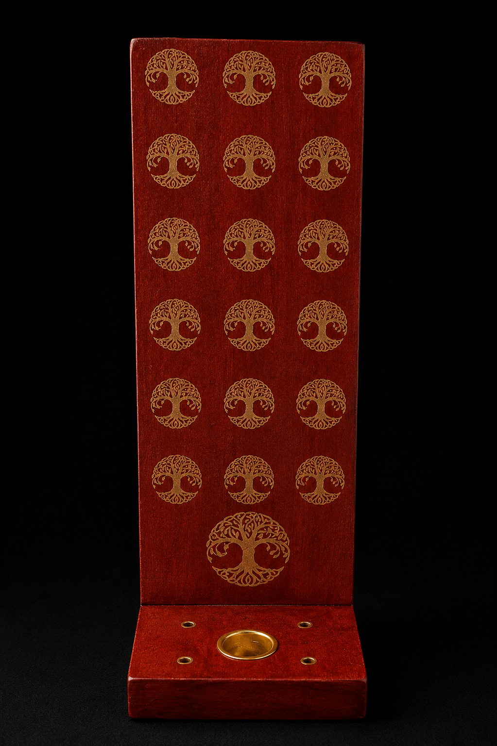 Porta Incienso Madera Vertical - Árbol de la Vida