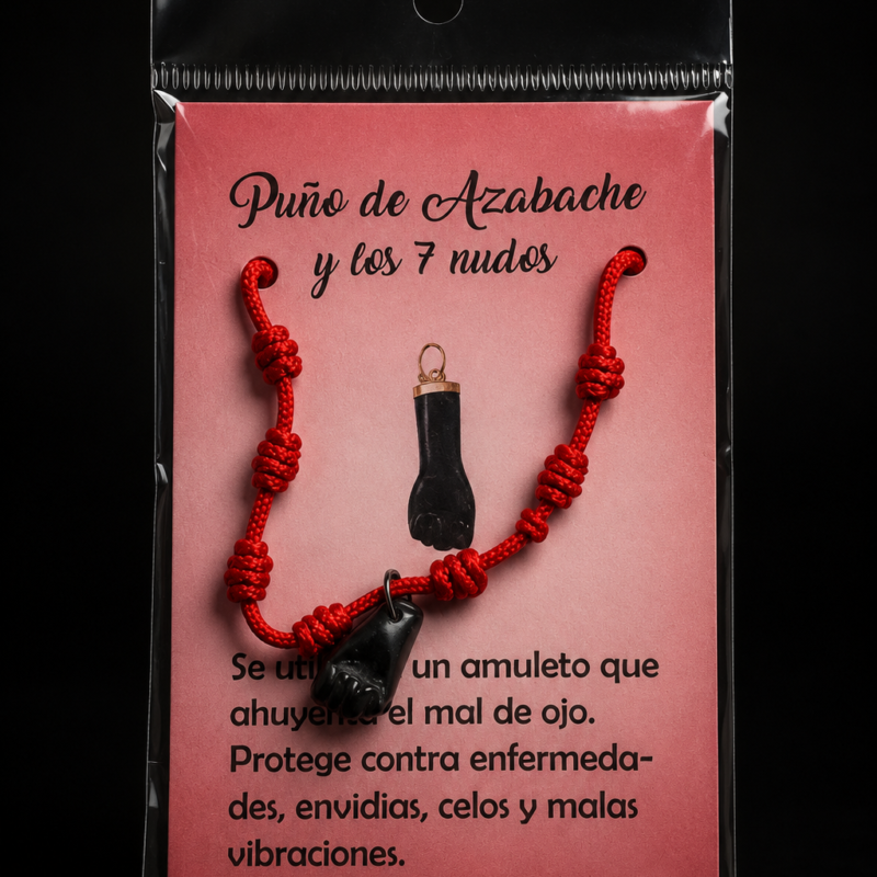 Pulsera 7 Nudos con Figa de Azabache
