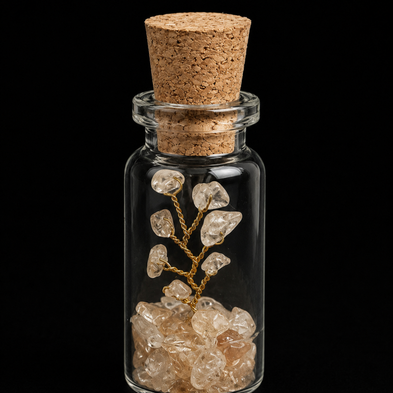 Botellita con Árbol de Citrino