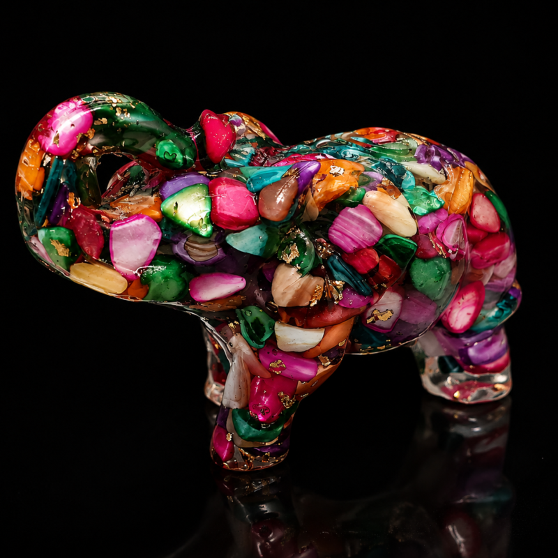 Elefante Orgonita 7 Chakras 7 cm