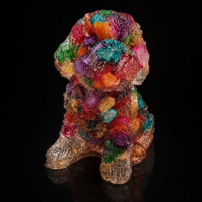 Perro Orgonita 7 Chakras 7 cm