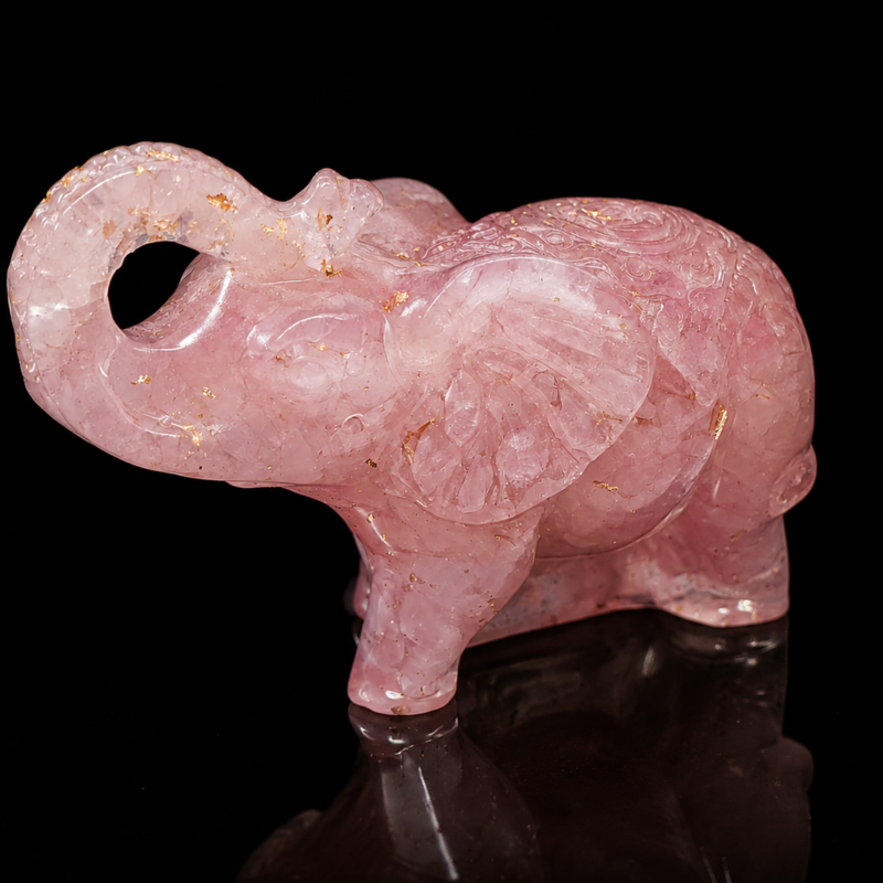 Elefante Orgonita Cuarzo Rosa