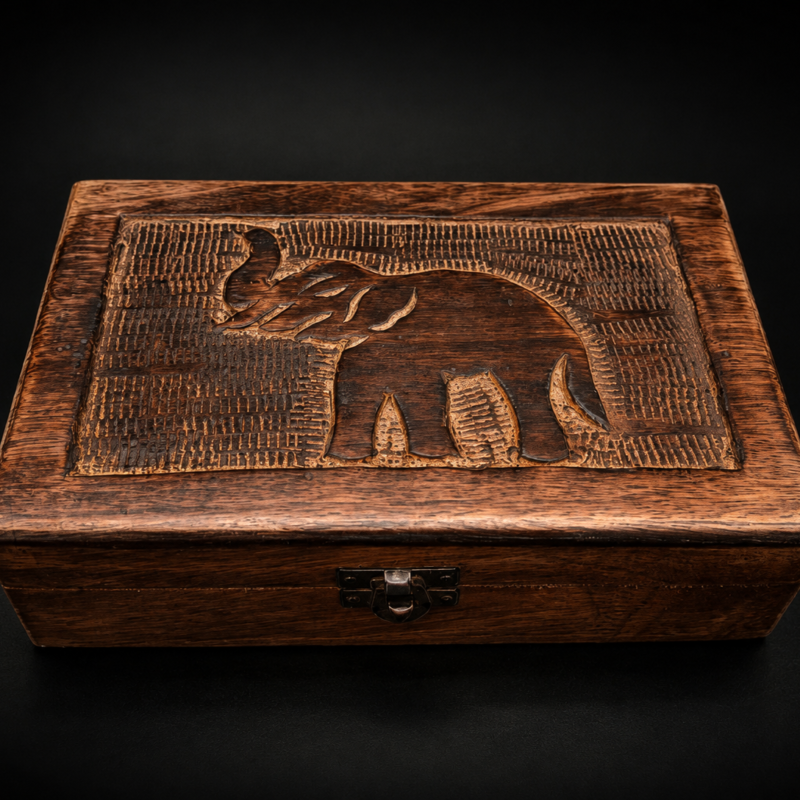 Caja Rectangular Grande Elefante (20 x 12 x 6 cm)