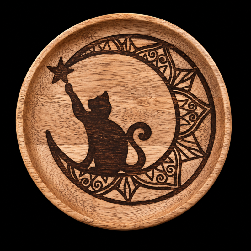 Bandeja de Madera Colección "Zeus y Arión" 22 cm